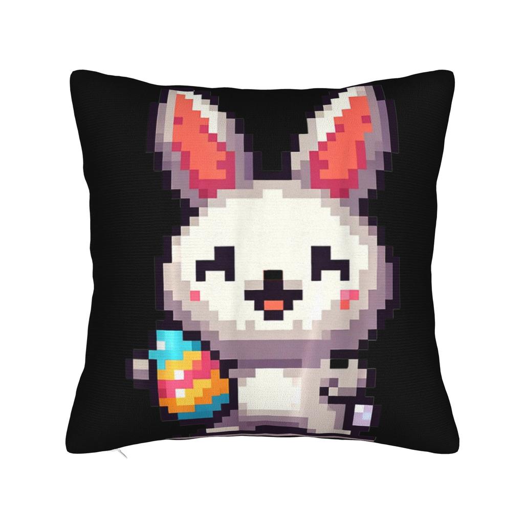 Easter Pixel Gaming Bunny Egg Pillow Cover Soft Cushion Cover Novelty Pillow Case For Wedding Party Home Decor