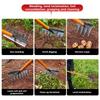 2/3/4/5/7 Teeth Carbon Steel Weed Rake Garden Hand Rake Weeding Scarifier Nail Harrow Metal Harrow Farm Garden Weeding Tool