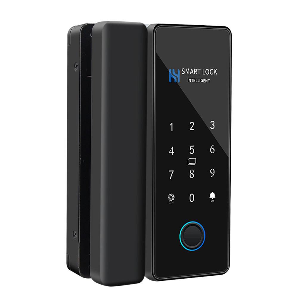 Новый электронный цифровой замок для стеклянной двери, замок с отпечатком пальца, кодовый замок, замок для посещаемости со смартфона, Bluetooth
