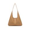 Soft leather woven underarm shoulder bag large capacity child and mother bucket bag lazy wind tote bag shopping travel handbag
