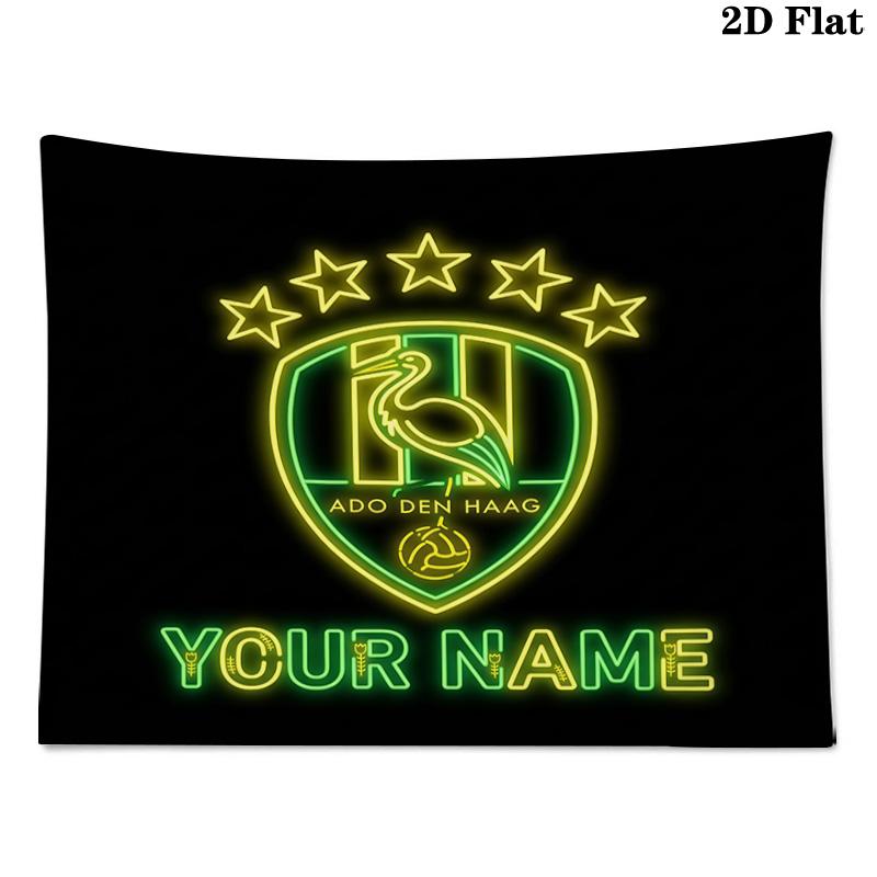 Custom Name ADO Den Haag2 Printed Tapestry – Wall Hanging for Bedrooms, Dorms, and Home Decor