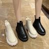 Модные зимние женские сноубутсы, теплые женские ботильоны на платформе плюс бархат, модная теплая женская обувь, новые уютные короткие ботинки