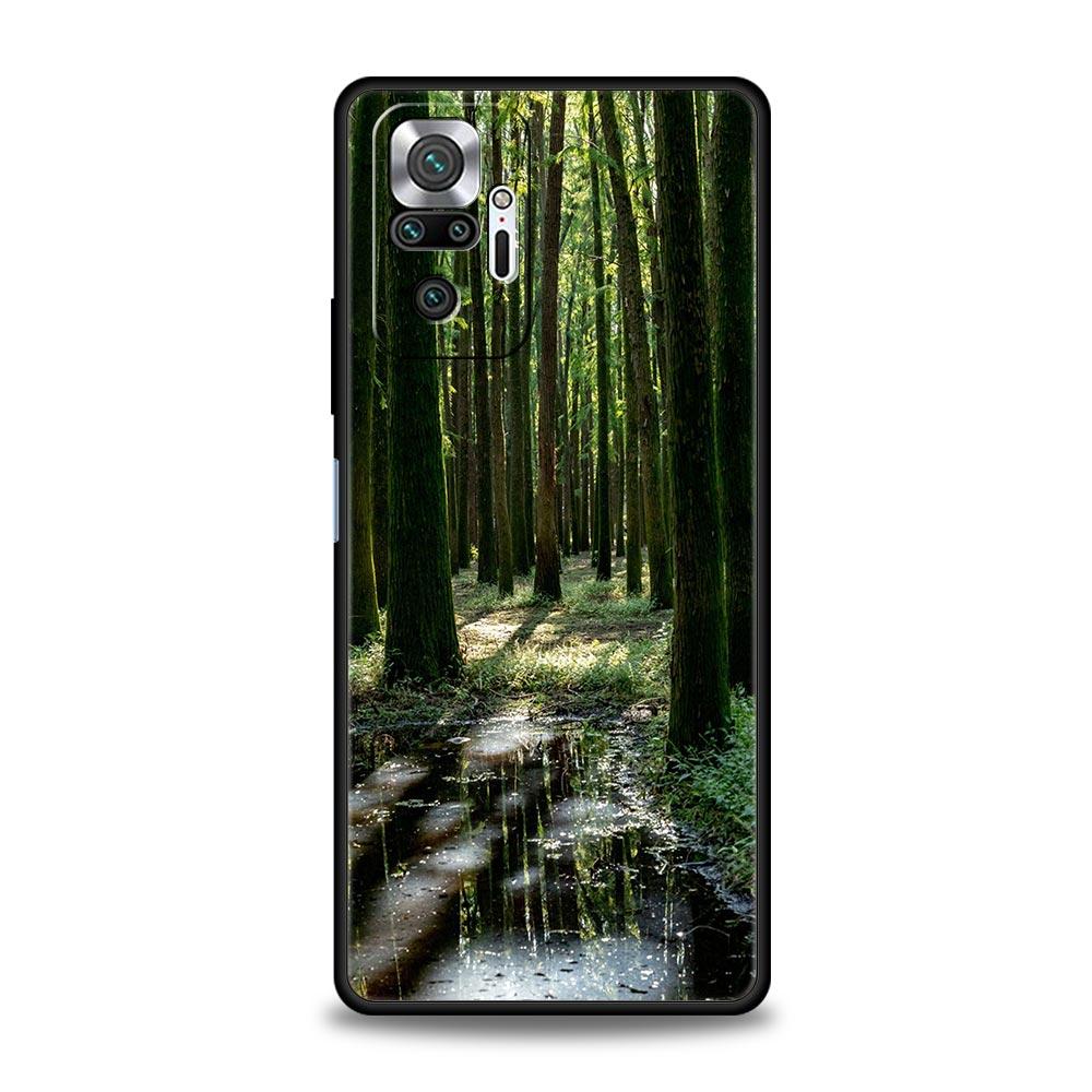 Waterfall Nature Trees Autumn Ship Phone Case For Xiaomi Redmi Note 12 11 10 Pro Plus 9S 9 8 7 9T 8T 9C 9A 5G K40 Gaming Cover