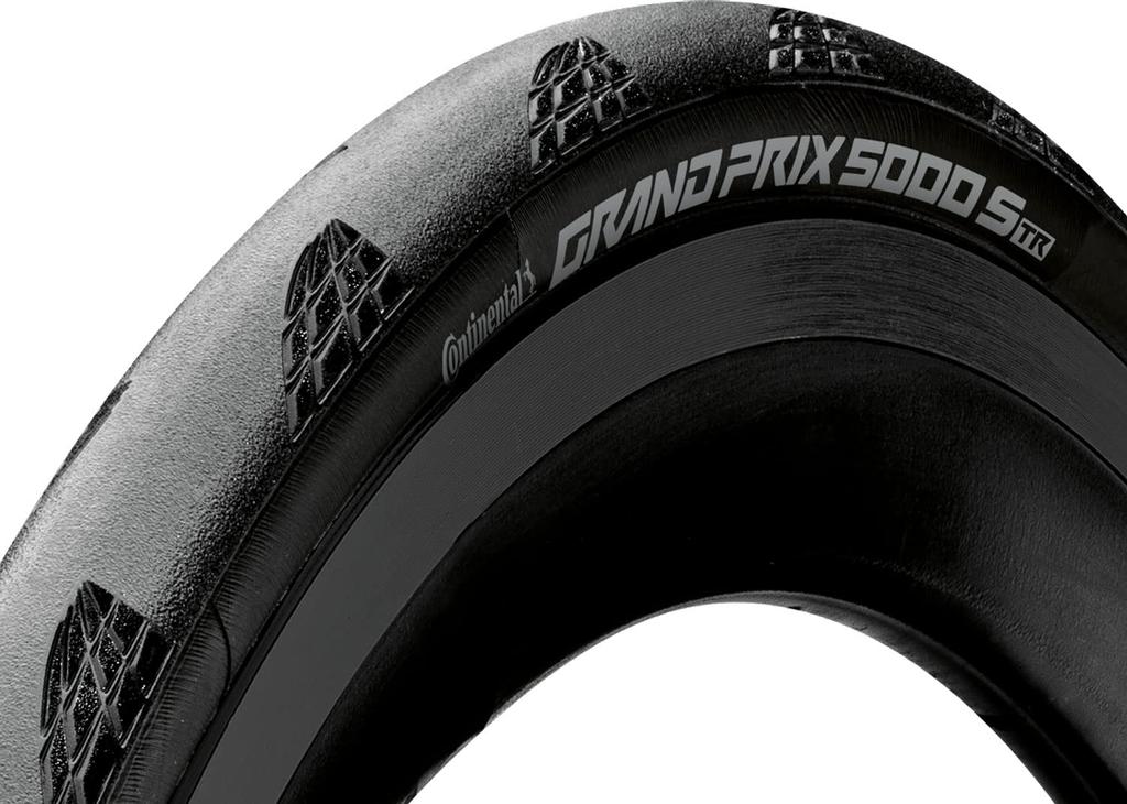 Комплект из 2 бескамерных покрышек Continental Grand Prix 5000 S TR x (28-622 (700 28С), черный) [Использовал]
