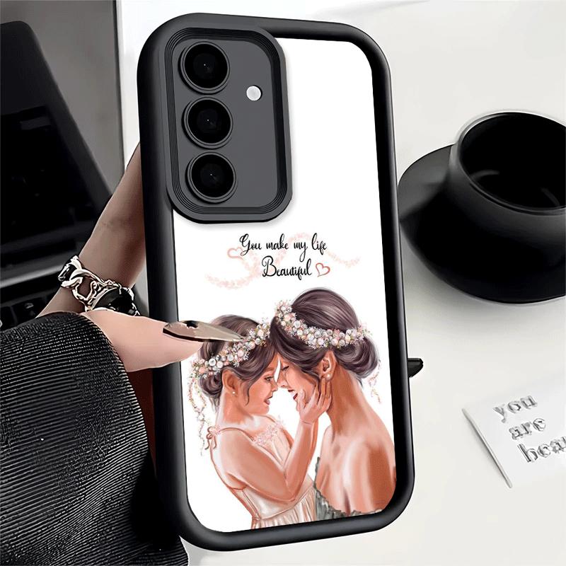Phone Case for Samsung Galaxy A17 A16 A15 A14 A13 Mom Baby Girls Theme A56 A36 A26 A55 A35 A25 A54 A34 A24 A53 A33 A23 A07 A06