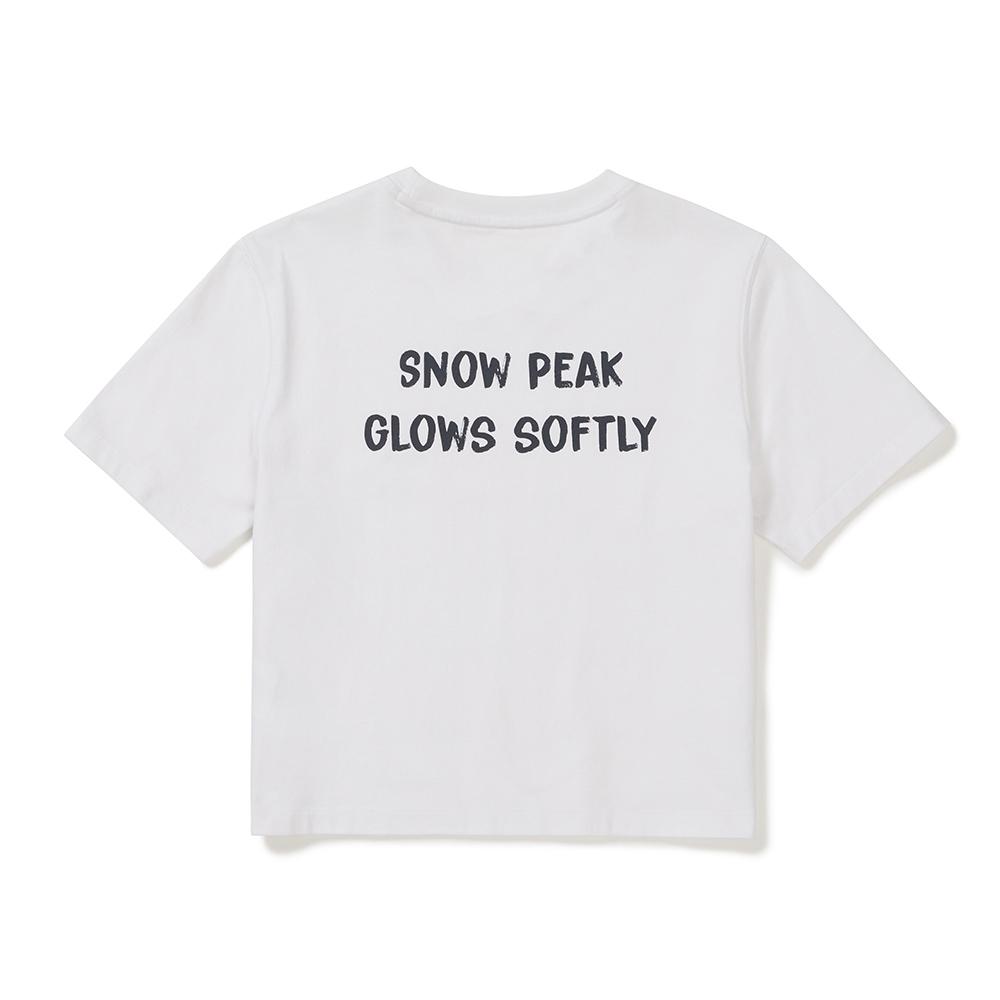 [Snowpeak] Cotton Women's Crop Short Sleeve T-shirt White (S25MWFTS65)