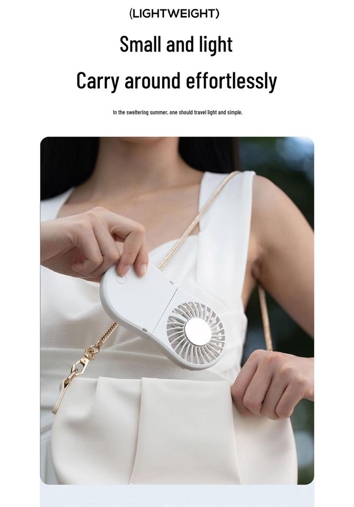 Portable Handheld Folding Neck and Desktop Multi-Purpose Cooling Fan