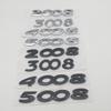 1pcs 3D ABS GT 2008 3008 4008 5008 car Letter Emblem Rear tail trunk Decals badge sticker Decal styling Accessories