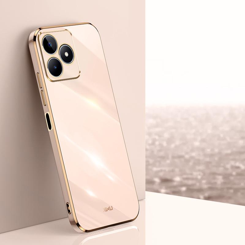 For Realme C53 Case Realme C51 Luxury Square Plating Realme N53 Note 50 Phone Case ShockProof Silicone Back Cover Fundas