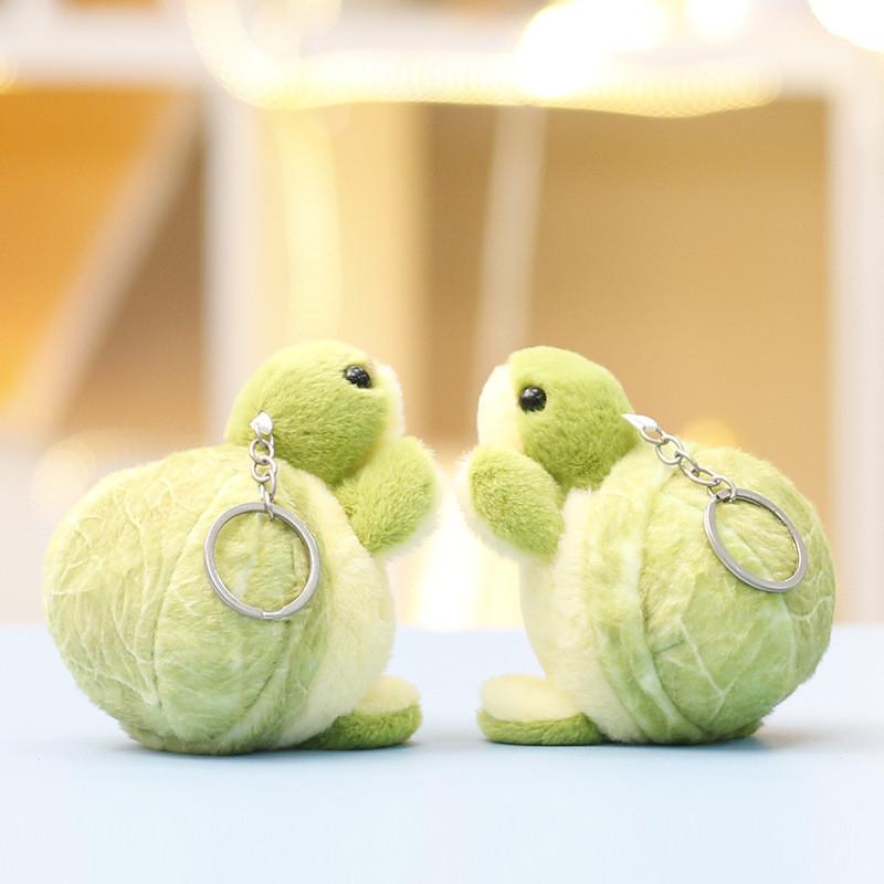 Plush Vegetable Turtle Toy Keychain Animal Stuffed Doll Pendant Decorations