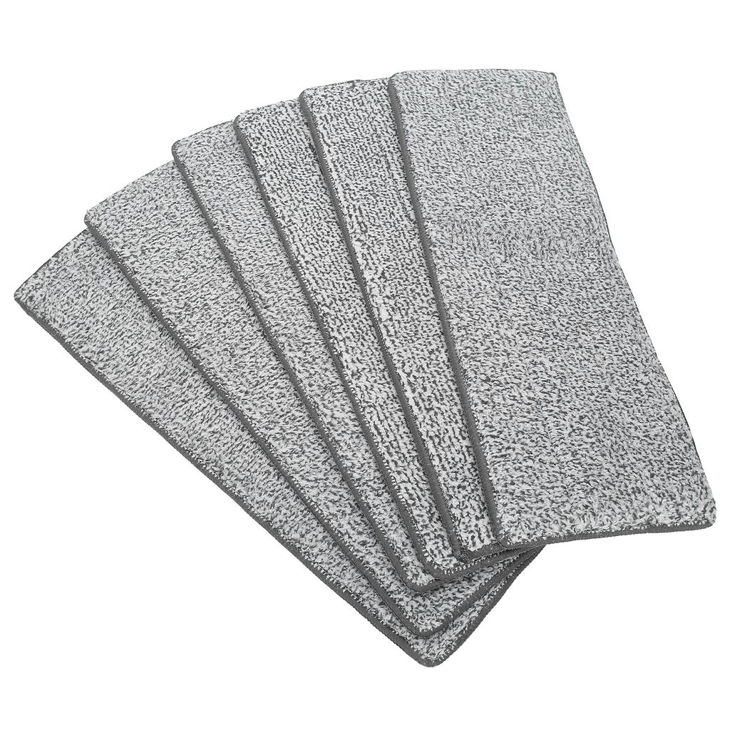 6Pcs Mop Cloth Replacement Machine Washable Mop Head Pad for Home Floor Cleaning 33x12cm
