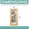PBF Photo Booth 2x6 Strip Frame With Stand | Premium Designer Photobooth Picture Frame (Gold)