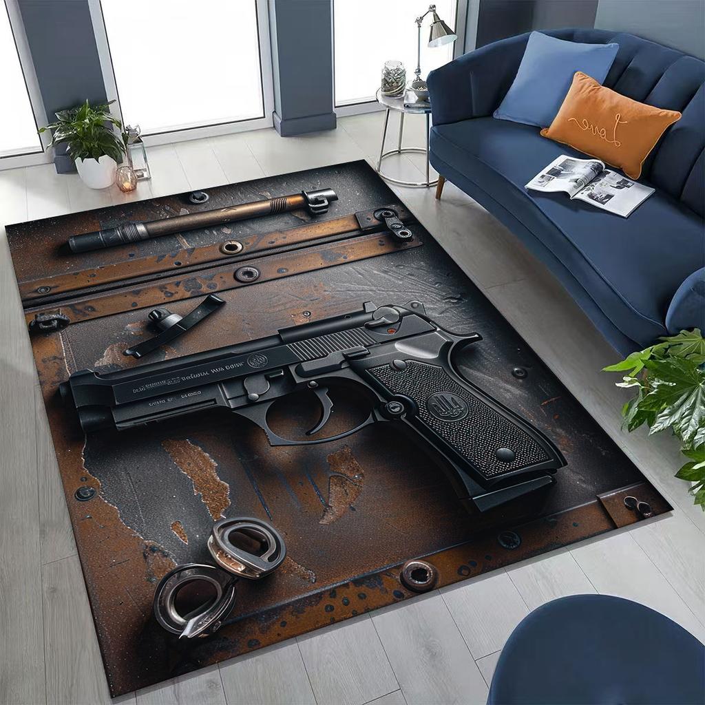 Дерево Металл Оружейный Кейс Коробка Военное Снаряжение Мото Коврик для Спальни Гостиной Дивана Дома Декор Коврик для Двери, Детский Игровой Нескользящий Напольный Коврик