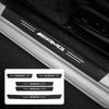 Car Door Sill Scuff Plate Decor Carbon Fiber Stickers For Mercedes Benz AMG A B C M ML GLA GLC GLS E Class W176 W205 W166 W246