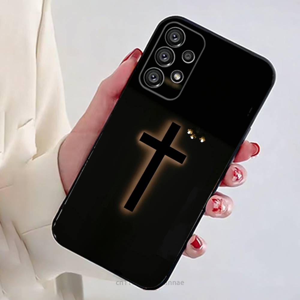 Чехол для телефона Библия Иисус Христианский Крест для Samsung Galaxy A13,21s,22,31,32,52,53,71,80,A91 Мягкий Черный Корпус