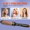 3 In 1 Thermal Brush Heated Curling Iron Brush Ceramic Hair Curler Roller Volumizing Brush Curling Comb Double PTC Curling Brush