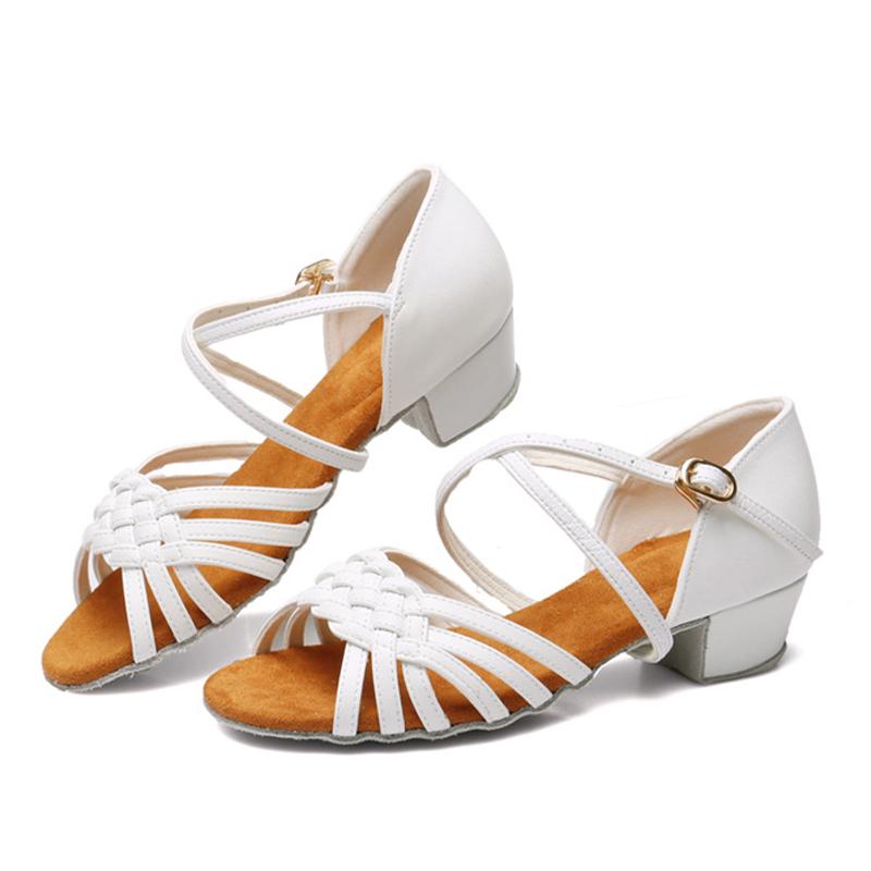 Детские кожаные туфли для латиноамериканских танцев, мягкая подошва, современные туфли для социальных бальных танцев, сальса, танго, низкий каблук 3,5 см