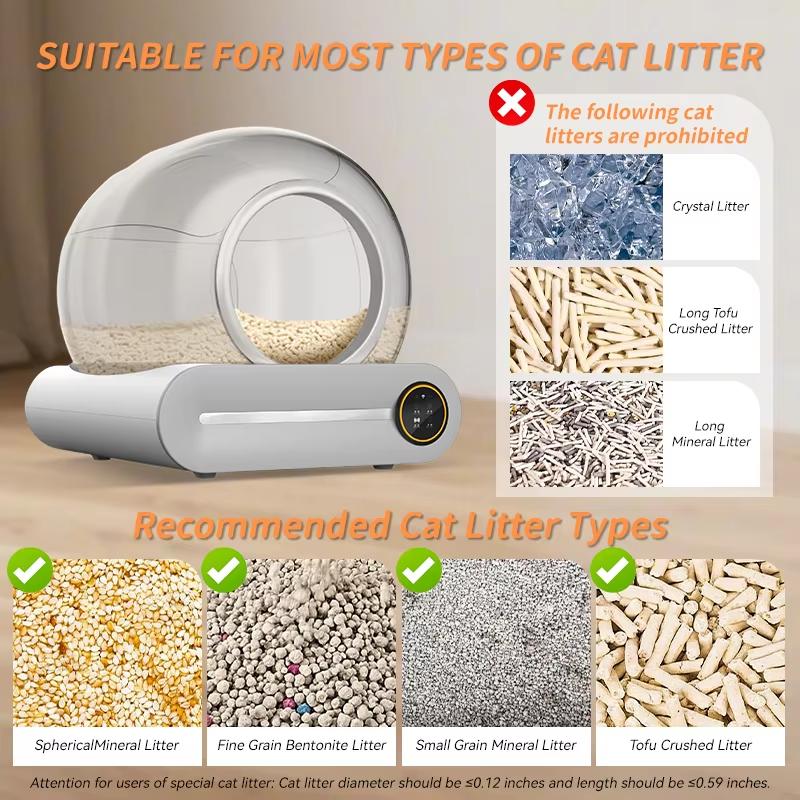 Tonepee fully automatic intelligent cat litter box self-cleaning Arenero Gato Gato 65L application controls pet cat toilet mat tray deodorizer