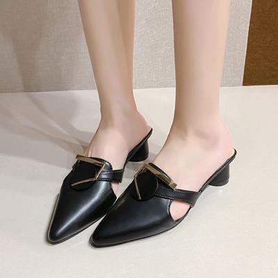 Модные женские сандалии Лето Новые Каблук Острый Носок Мелкие Высокие Каблуки Модные Темпераментные Простые Щедрые Сандалии Рабочие Туфли-лодочки