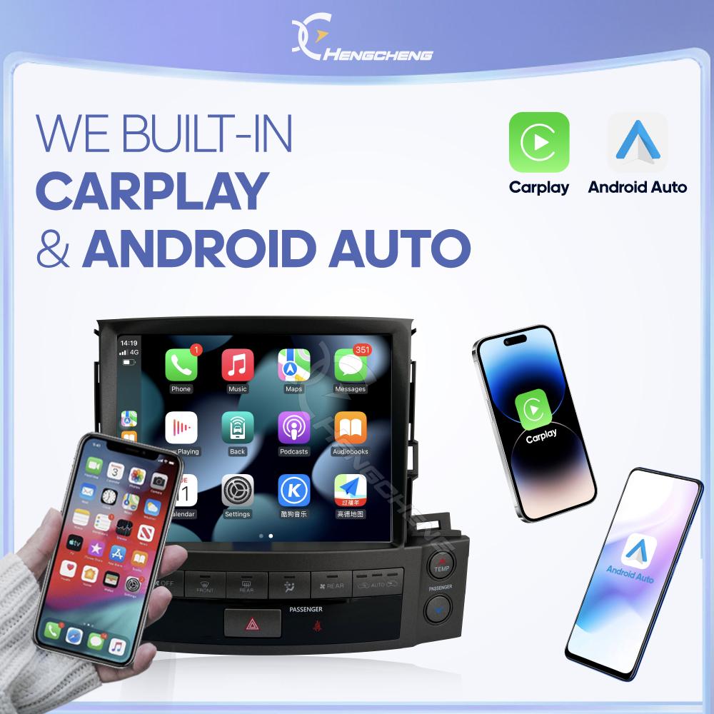 10.4inch For Lexus LX570 J200 3 2004-2012 GPS navigation stereo  car radio multimedia player Android13 Auto Carplay 4G 360camera