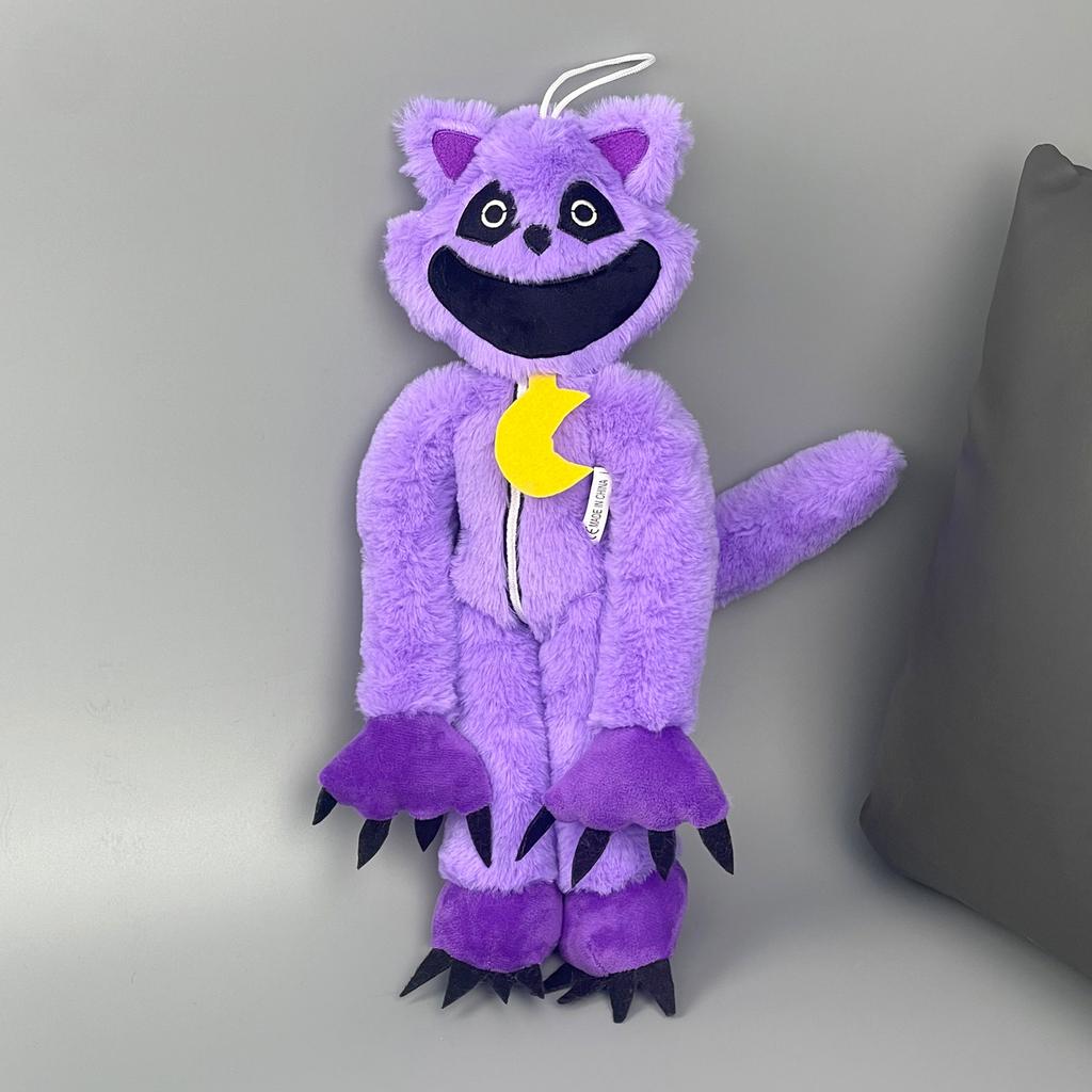 Улыбающиеся зверьки плюшевая игрушка милая мягкая аниме фиолетовая кошка плюшевая кукла классики кошачий сон мягкая мягкая детская игрушка подарок на день рождения