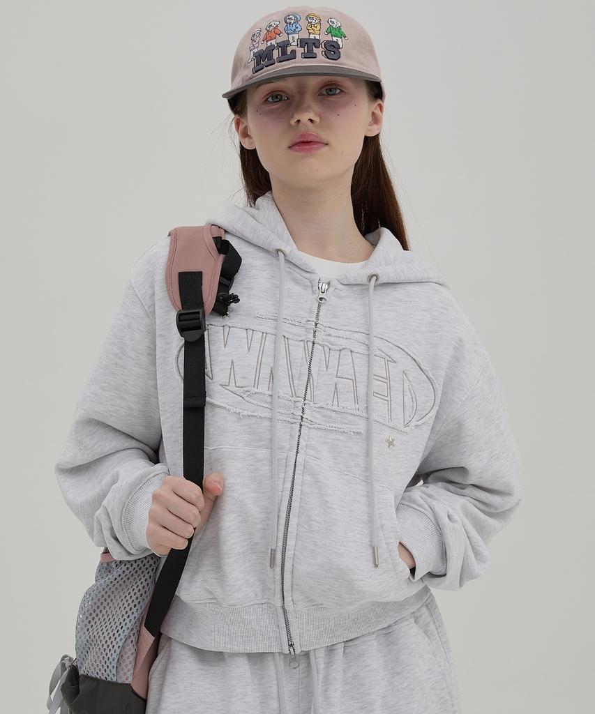 WAIKEI Logo Embroidered Sweatpants Melange White