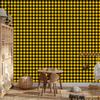 Yellow and black checkered wallpaper for living room and bedroom 50x1000
