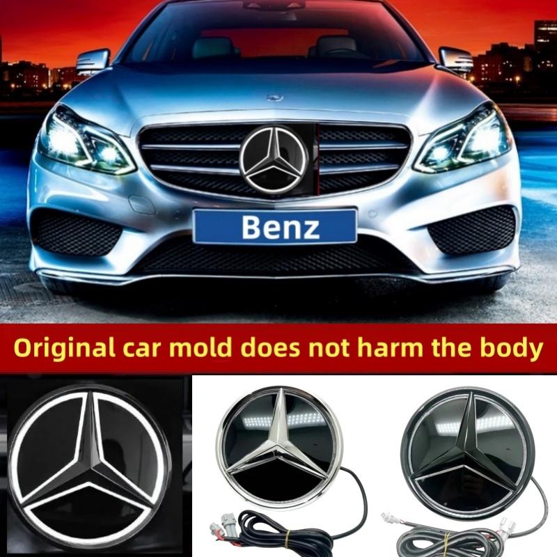 Car Front Grilled Star Emblem LED Illuminated Logo White Blue Red Light for Mercedes Benz W253 W204 W205 W213 glc gle w166 w176