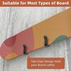 Horizontal Snowboard Wall Mount Clips, Snowboard Wall Rack Snowboard Mount Storage Snowboard Display Wall Mount Holder For Room - PR