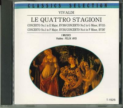 Компакт-диск VIVALDI - Le Quattro Stagioni T1928 Classics Select Japan Classical Б/у