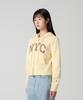 Champion Женская укороченная худи на молнии NYC Кремовая