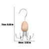 360 Degree Rotating Tie Rack Belt Hanger with 6 Hooks Closet Organizer for Gloves Bras Scarves Hats Socks Tank Tops Home Dorm