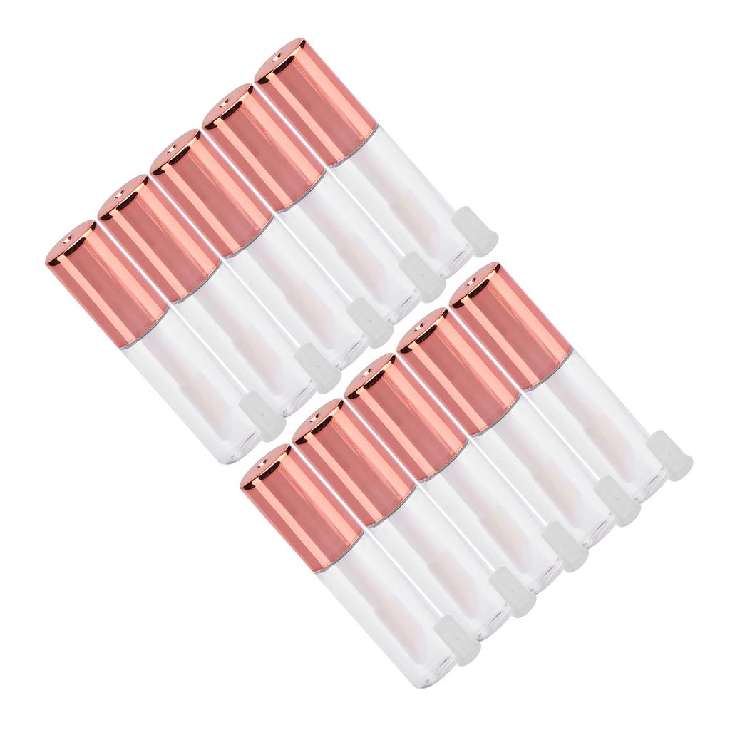 10 шт. 1,2 мл тюбик для блеска для губ DIY небольшой тюбик для помады косметический контейнер с пробкой (Розовое золото)