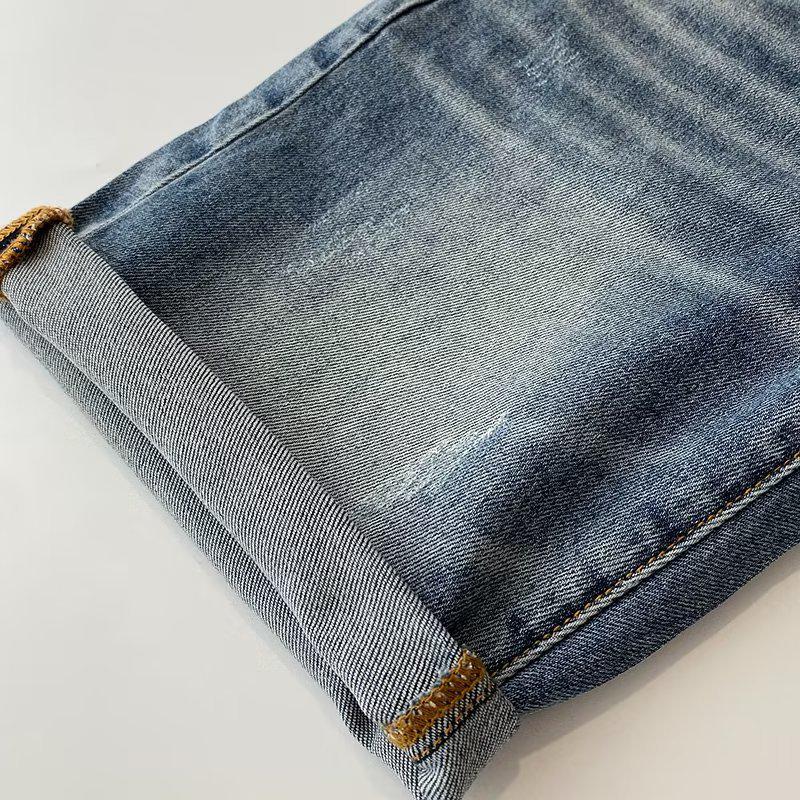 Men's Korean Style Blue Washed Cotton Casual Shorts - Versatile Special Offer