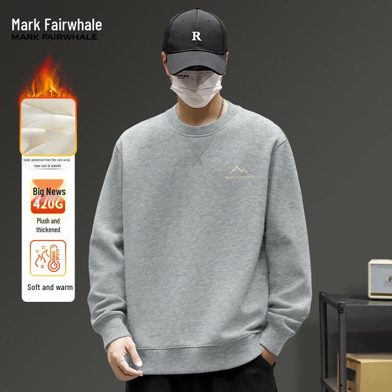 Mark Fairwhale Men's Fleece-Lined Round Neck Sweatshirt