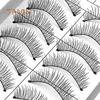 10 пар накладных ресниц, мягкие натуральные перекрестные ресницы ручной работы, косметический инструмент