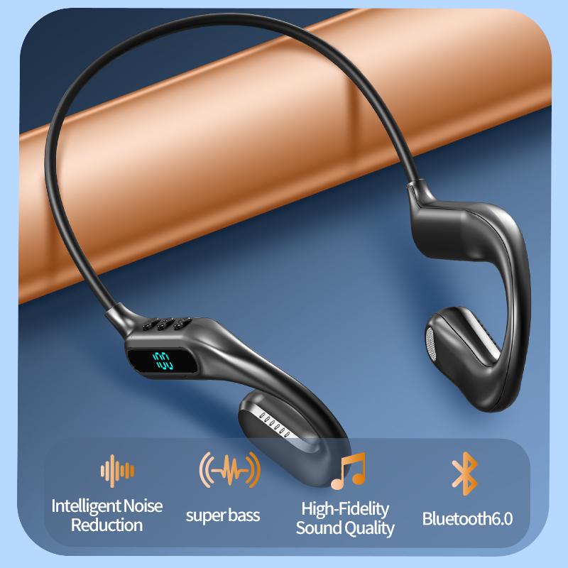 Беспроводной Bluetooth 6.0 наушник с воздушной проводимостью, спортивная гарнитура, Hi-Fi стерео наушник, наушники с микрофоном и шумоподавлением