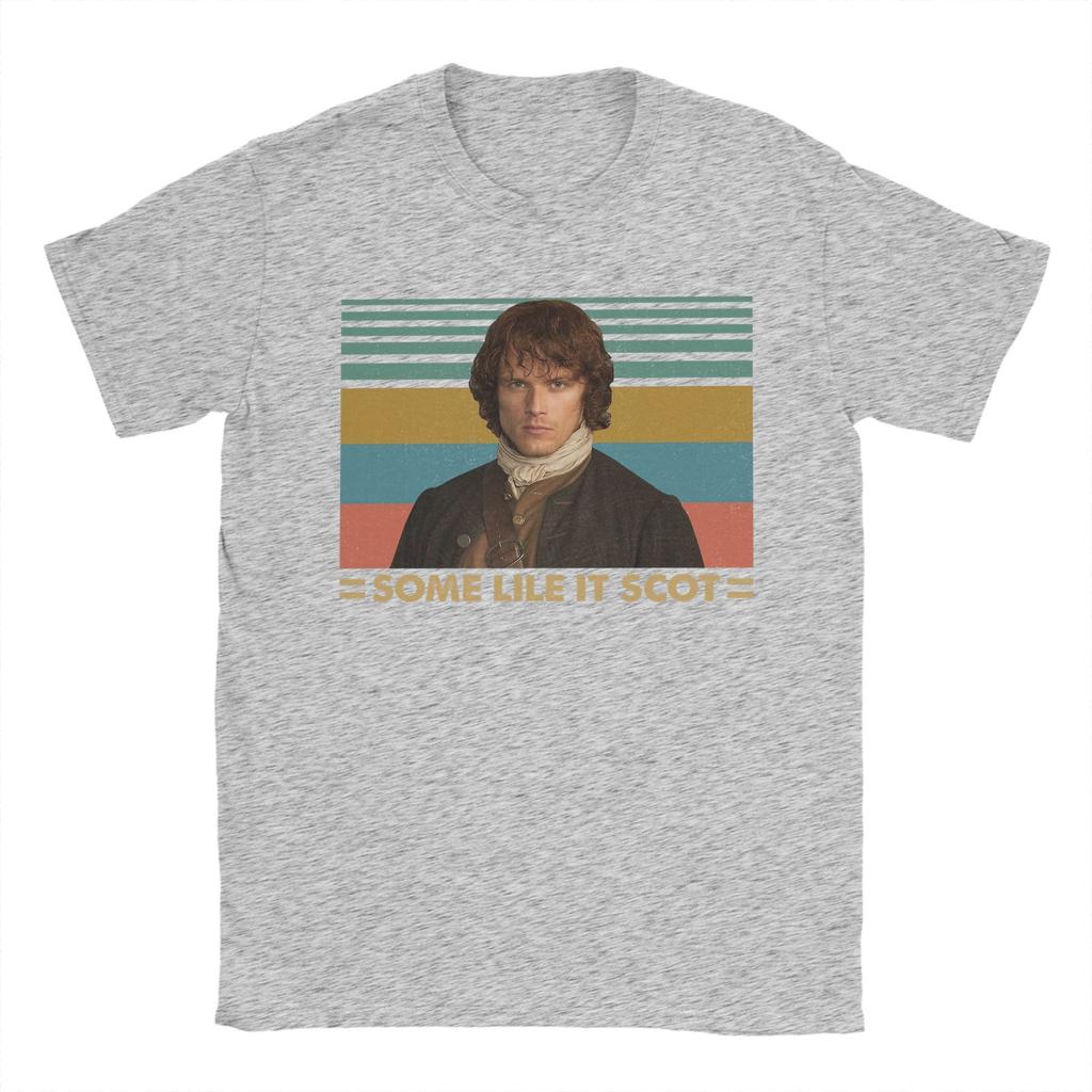 ZX Outlander Theme Some Like It Scot TShirts for Men Vintage 100 Cotton Tee Shirt Crew Neck Short Sleeve T Shirts Graphic Clothes
