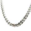 [M0683] - Silver 'Maille Gourmette' Necklace (50 Cm 10 Mm)