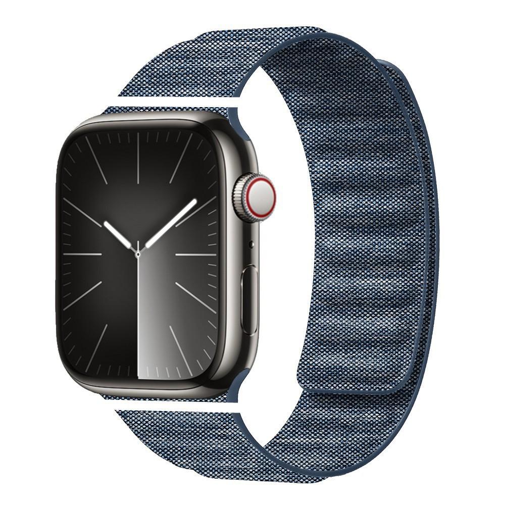 Apple Watch Fine Woven Twill Leather Magnetic Band for Series 5-9 & SE