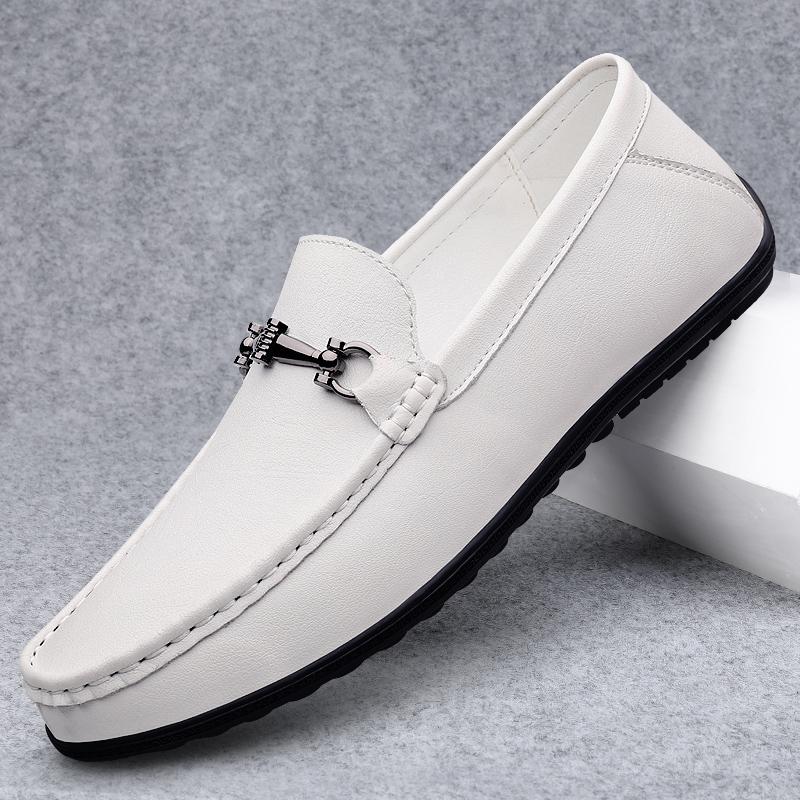 Fashion Fashion Brand Men's Casual and Comfortable Driving Shoes Spring and Summer Men's Non Slip Soft Sole Cowhide Casual Leather Shoes