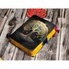 Tree of Life Leather Journal - Antique Handmade Deckle Edge Paper Leather Print Bound Journal - Book of Shadows for Men Women