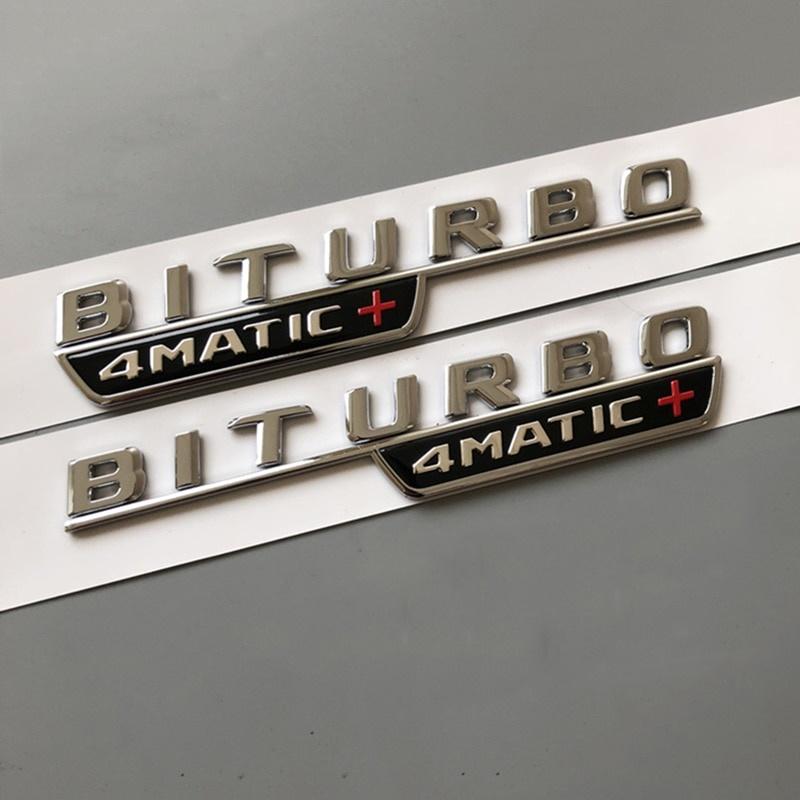 BITURBO 4MATIC + Red Plus, Стайлинг автомобиля, эмблема на крыло, наклейка, наклейка для C CLA CLS EGMS ML SLK Class W211 W203 W204 W163
