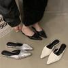 Модные плиссированные тапочки женские туфли с острым носком Slip On Cozy Zapatos Mujer INS Горячая Распродажа Однотонные лаконичные Sapato Feminino Новые