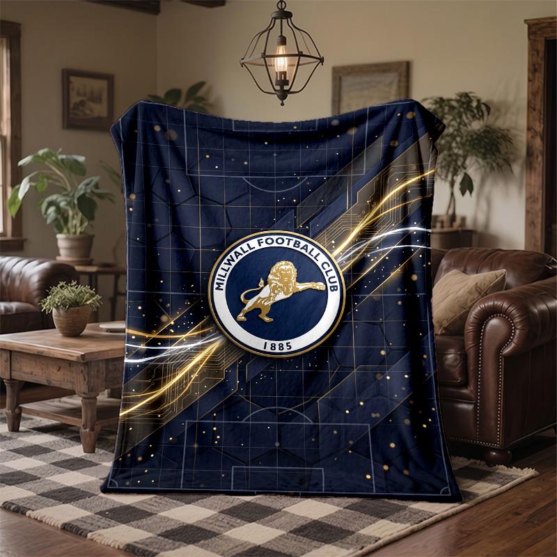 Millwall Football Print Flannel Blanket Soft Warm Sofa Bed Throw Blanket For Home Office Bedroom