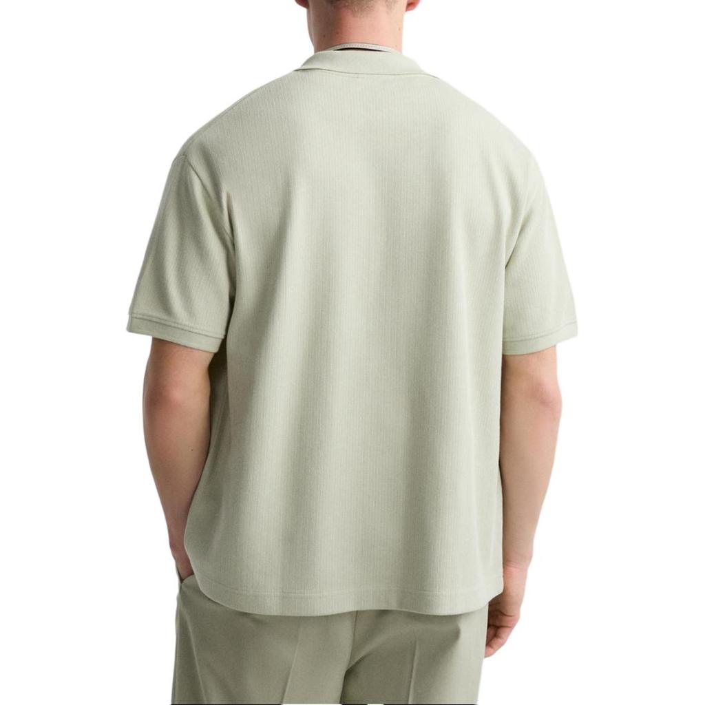 ZARA Shirts Men's Light Green Lapel Moderate Other 9240400-526