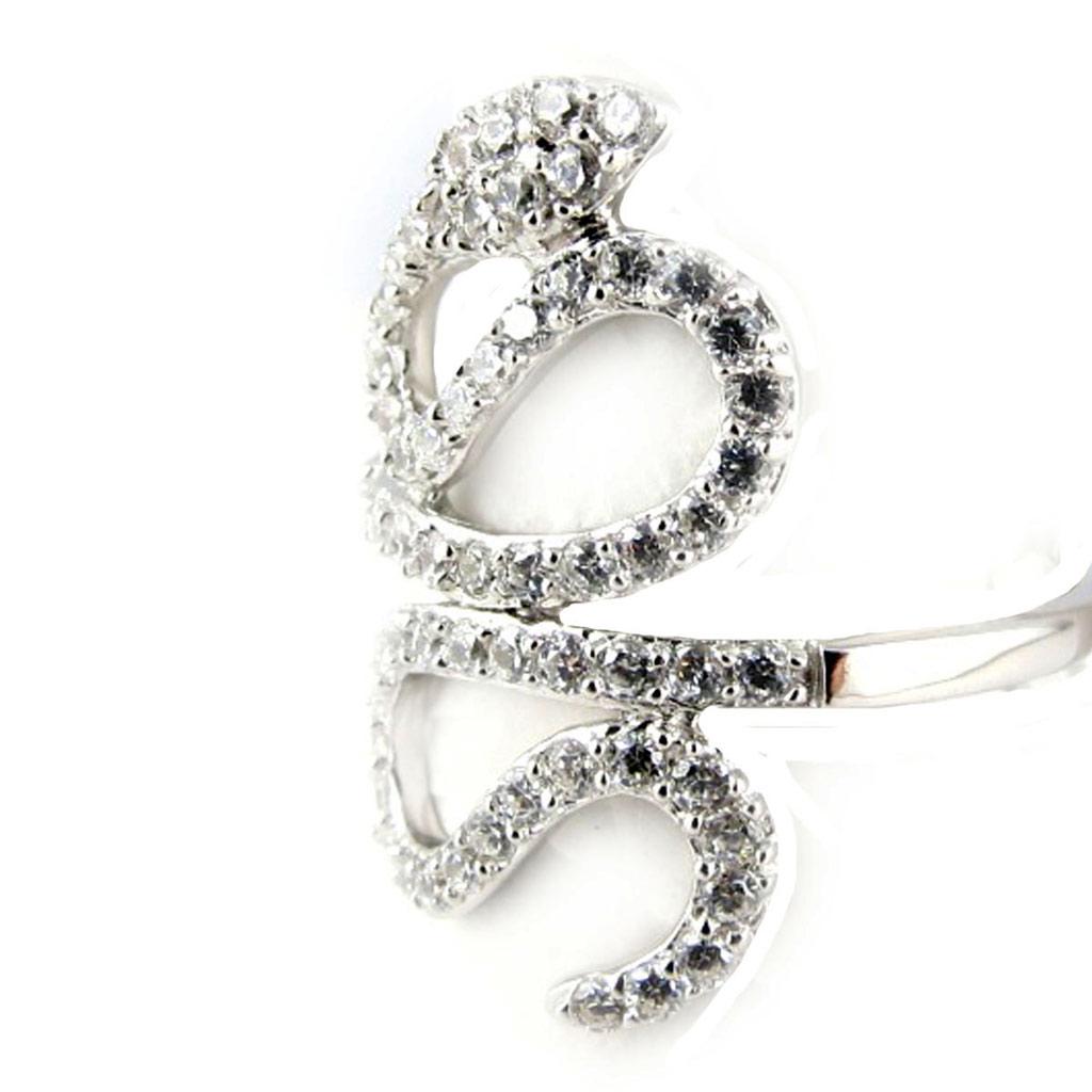 Белое серебряное кольцо 'Temptation'