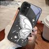 Бабочка из Ледяных Кристаллов Для Samsung A73 72 71 A70 56 55 54 A53 52 51 50 42 A35 A34 33 32 31 26 25 24 23 22 30 стеклянный чехол для телефона
