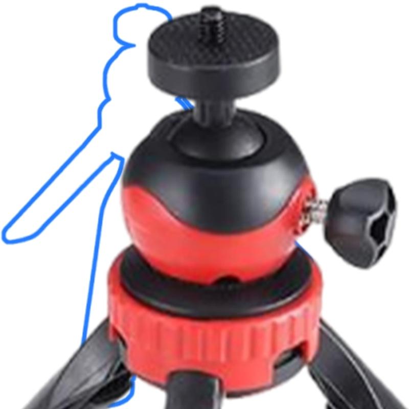 Мини-штатив для настольной съемки, ручной кронштейн-держатель, гибкая шаровая головка, крепление с винтом 1/4 дюйма для селфи