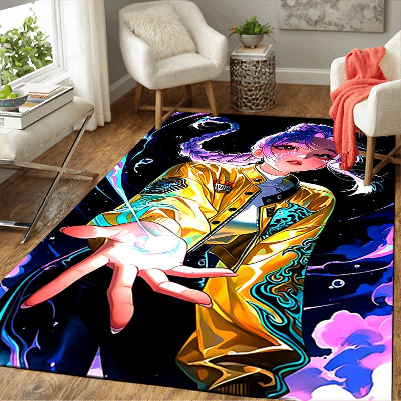 1Pc Fantasy Cosmic Journey Rug, Office Carpet Indoor Outdoor Doormat, Non-Slip, Comfortable, Living, Christmas Halloween, Xmas Gift G1224
